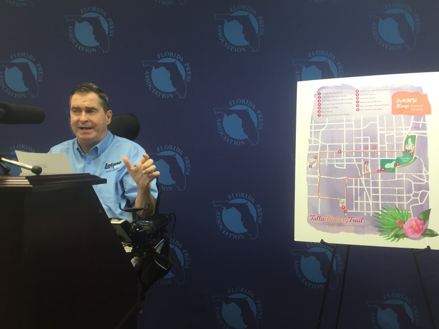 City Commission Seat 5 candidate Bob Lotane debuts his platform on a number of issues at the Florida Press Center on October 3, 2018.