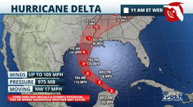 Hurricane Delta Cone