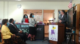 Gov. Ralph Northam meets with teachers and administrators at Westside Elementary School in Roanoke.