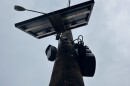 A Flock camera monitors a street in Columbus, Ohio.