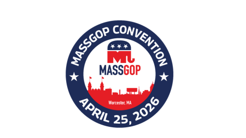 Logo for the 2026 Massachusetts Republican Convention being held in Worcester