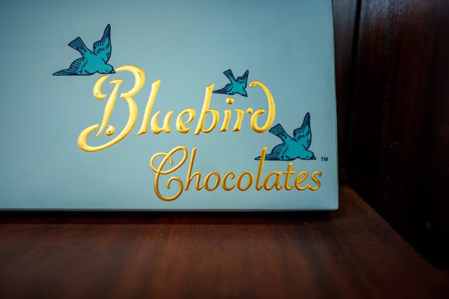 (Trent Nelson | The Salt Lake Tribune) A box for Bluebird Chocolates at the Bluebird Cafe in Logan on Friday, March 7, 2025.