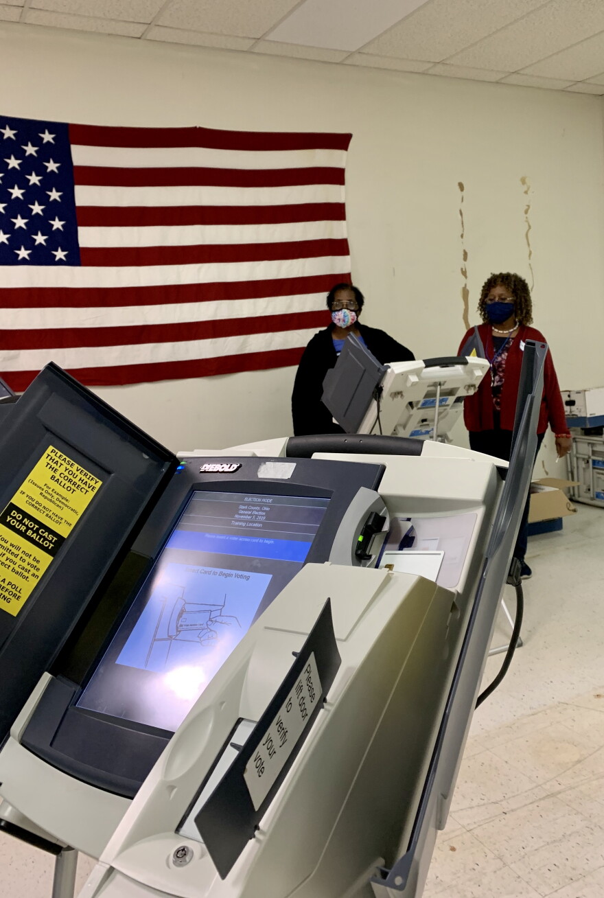 Doretha Street and a recruit to work the polls in this year's elections.