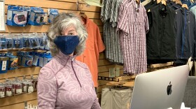 Travel Essentials co-owner Nancy Bestor at her shop in downtown Ashland.