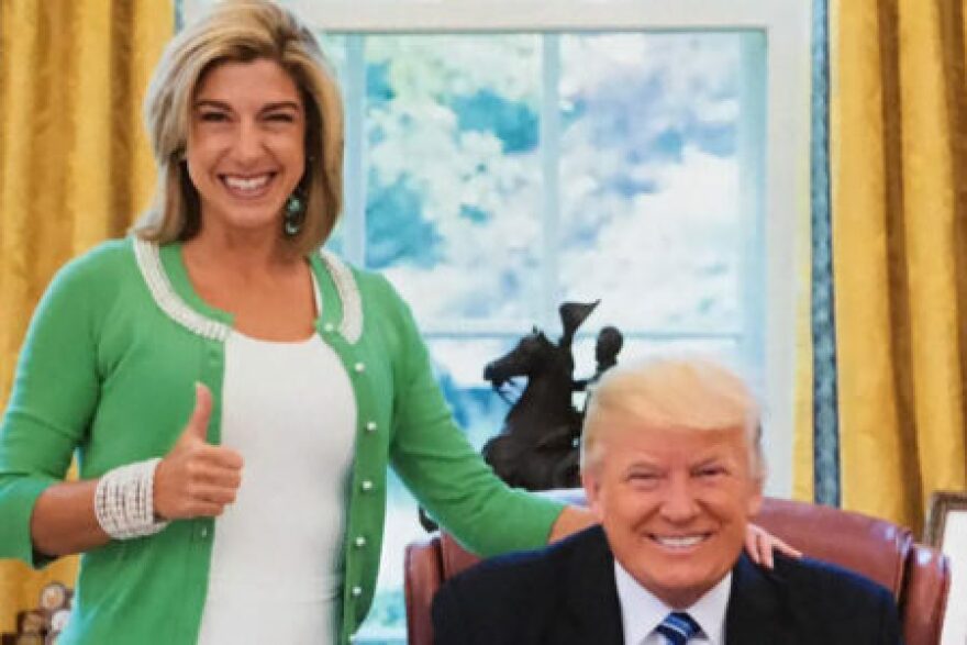 Tana Goertz, above, is now involved with Mask Choice 4 Kids, according to Jacob Cleary. Goertz is a former contestant on “The Apprentice” and calls herself a “President Trump Hype Girl” on her Facebook page. Photo via Tana Goertz Facebook.