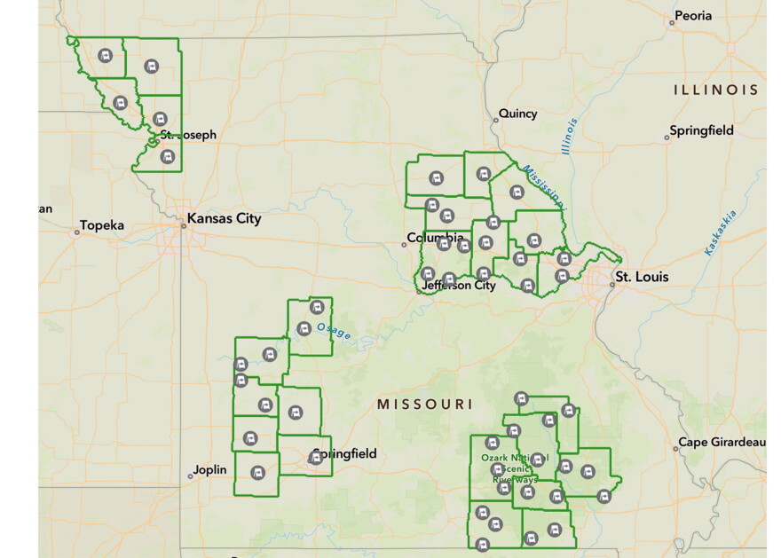 One-fourth of Missouri counties will now test every year – but that means each county is only tested once in a four-year span.