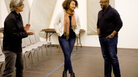 Singers Taylor Raven, right and Jorelle Williams rehearse for the upcoming Seattle Opera production of "As One"