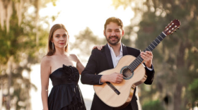 Soprano Keri Lee Pierson and guitarist Christopher Schoelen of Deux Saisons (L to R)