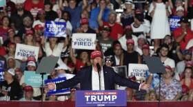 Republican presidential candidate former President Donald Trump speaks at a campaign rally at Trump National Doral Miami, Tuesday, July 9, 2024, in Doral, Fla. (AP Photo/Marta Lavandier)