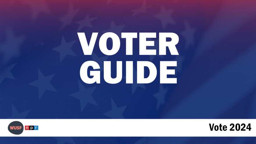 Election image says Voter Guide with a blue background