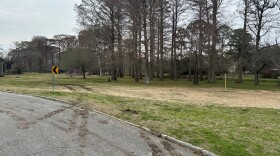 Images taken on February 25 of Wallace Park. Neighbors say that cars and dirt bikes have been riding through the park.