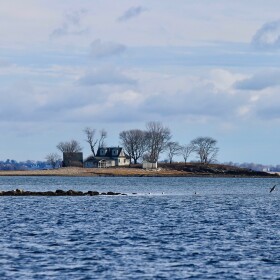 An island off Norwalk, Connecticut, part of a chain of small islands in Long Island Sound that shape the region’s marine habitat.