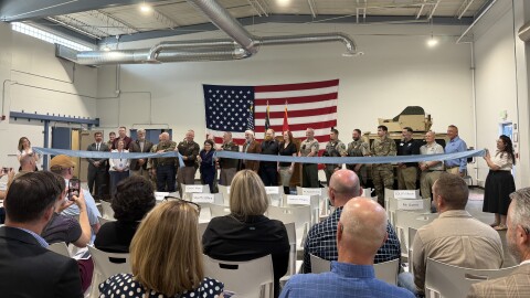 The ribbon cutting for the renovations at the Corvallis Armory for the Oregon Army National Guard, Aug. 20, 2026.