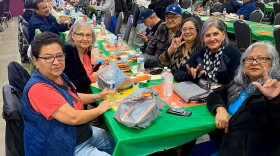 Guests at the Raul Jimenez Thanksgiving Dinner