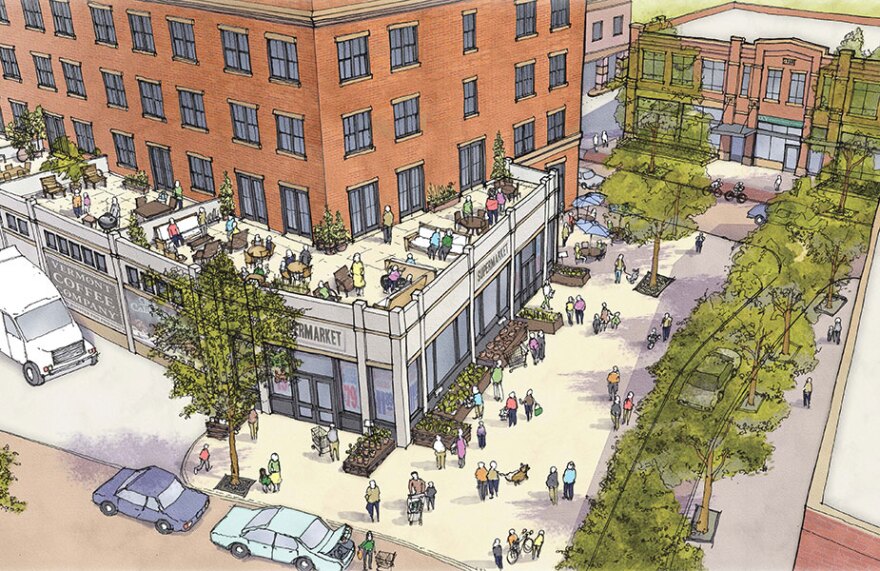 This drawing shows part of the plan developers have for The Putnam Block in downtown Bennington.