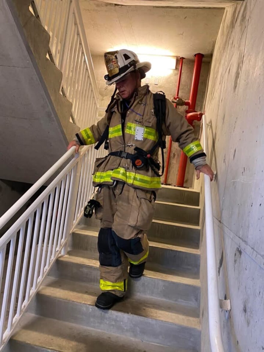 Midway Fire District participates in the annual stair-climb event in 2022.
