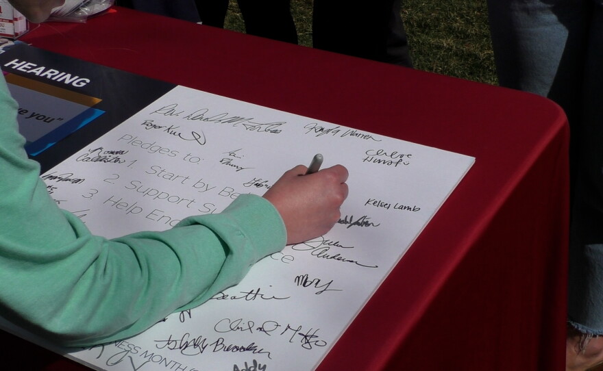 Start By Believing Day table at USU