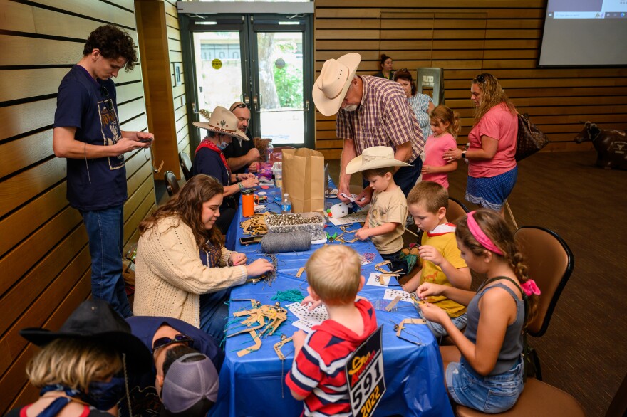 Kids doing their crafts