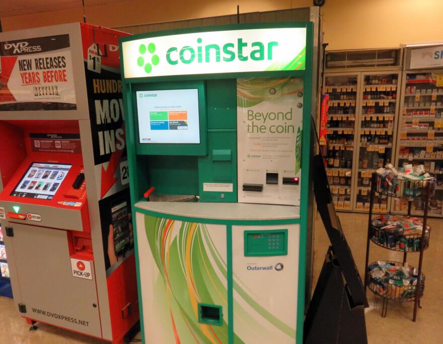 You can now buy bitcoin at select Coinstar kiosks in Washington and two other states, including at this one in Tumwater, Washington. CREDIT: TOM BANSE / NORTHWEST NEWS NETWORK