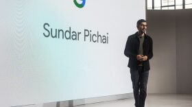 Sundar Pichai, CEO of Google Inc., speaks during an event to introduce Google Pixel phone and other Google products in October 2016 in San Francisco. (Ramin Talaie/Getty Images)
