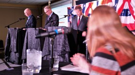 Republican governor hopefuls U.S. Congressman Greg Gianforte, Montana Attorney General Tim Fox and state Senator of Kalispell Al Olszewski faced off in their first full debate Jan. 23, 2020 in Billings.
