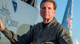 Larry Connor has flown 16 different types of aircraft, including the F-5 fighter jet.