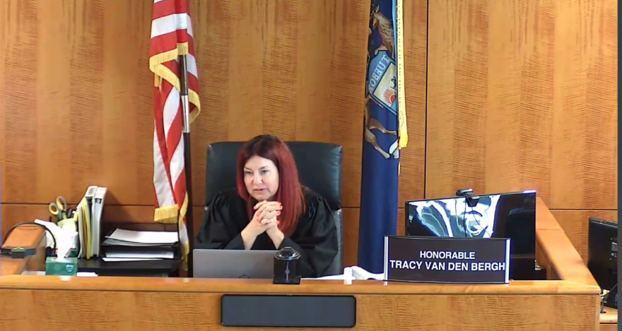 Washtenaw County Judge Tracy Van den Bergh listens to the case regarding the 2025 Entheofest on September 3, 2025.