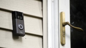 FILE - a Ring doorbell camera is seen installed outside a home in Wolcott, Conn., on July 16, 2019. Amazon has provided Ring doorbell footage to law enforcement 11 times this year without the user’s permission, a revelation that’s bound to raise more privacy and civil liberty concerns about its video-sharing agreements with police departments across the country. The disclosure came in a letter from the company that was made public Wednesday, July 13, 2022, by U.S. Sen. Edward Markey, D-Mass. (AP Photo/Jessica Hill, File)