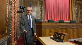  Ohio Supreme Court Marshal Bill Crawford, at his place in the courtroom