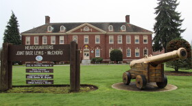 File photo of Joint Base Lewis-McChord headquarters.