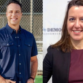 Mark Teixeira (Republican) and Kristin Hook (Democrat) are candidates for CD-21