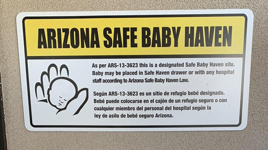 Arizona Safe Baby Haven sign