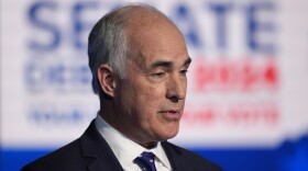 FILE - Pennsylvania Senate candidate Sen. Bob Casey, D-Pa., takes part in a debate at the WPVI-TV studio, Oct. 15, 2024, in Philadelphia.