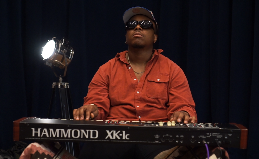 Riley Martin Organ Trio playing live in Studio A