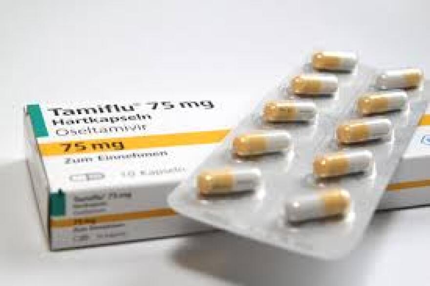 A picture of Tamiflu tablets.