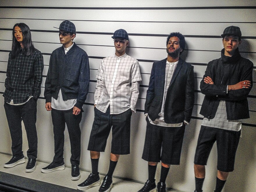 Buzzed-about designers Public School showed their collection in the form of a mock police lineup.