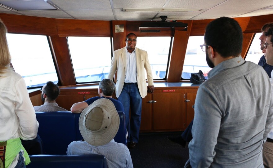 Paul Matthews, the Community Affairs Manager for the Port of New Orleans, lead the tour.