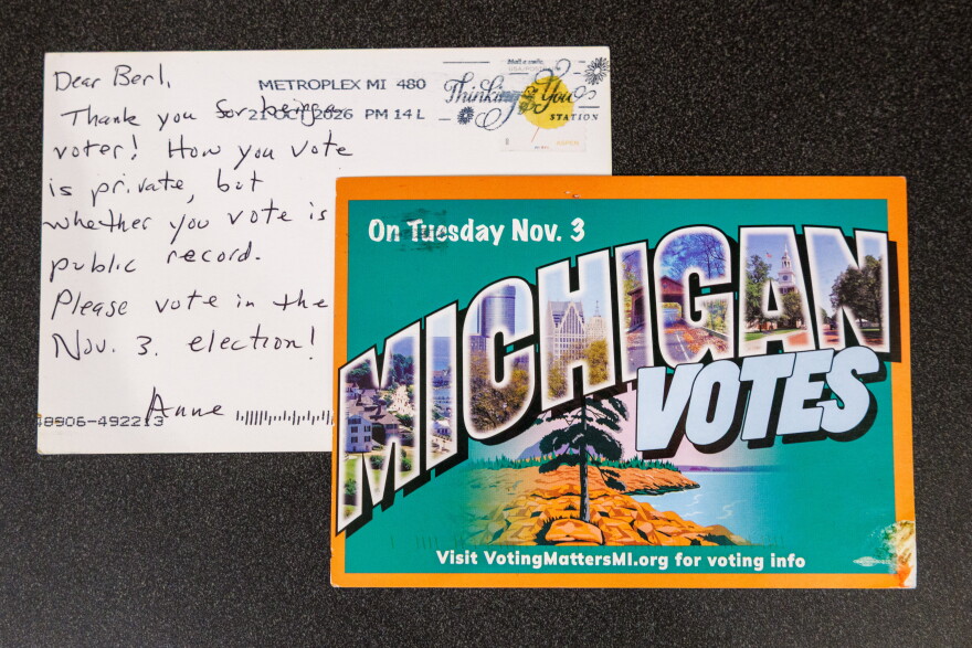 More than 3.7 million handwritten postcards have been sent to Michigan residents encouraging them to vote in the midterms.