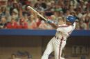 New York Mets Bobby Bonilla busts out of his hitting slump with this swing, to give him a grand slam against the San Francisco Giants in the second inning, June 1, 1992 at New York's Shea Stadium. (Osamu Honda/AP)