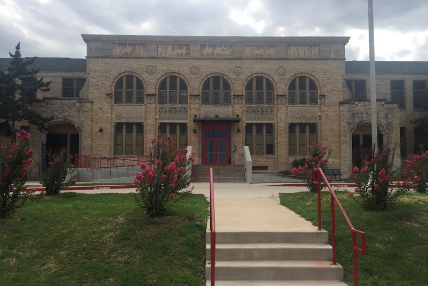 Mary Golda Ross Middle School in Oklahoma City, where Clarence Johnson III, 13, was enrolled to begin school prior to his death from COVID-19.