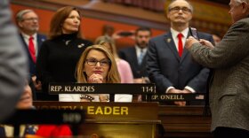 State Rep. Themis Klarides (R-Derby), seen here in a 2019 file photo. On Wednesday, Klarides spoke out against Gov. Ned Lamont announcing an extension of his public health and civil preparedness emergencies. 