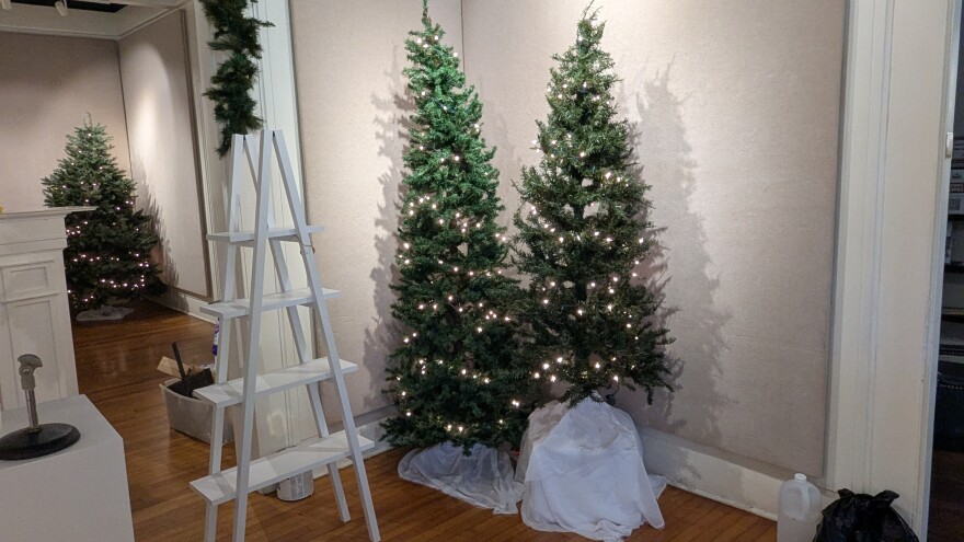Lemoyne staff members were scrambling to get the gallery ready for the Nov. 15 opening of the Holiday Show and Sale.