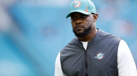 Head coach Brian Flores of the Miami Dolphins walks the field prior to the game against the New England Patriots at Hard Rock Stadium on Jan. 9, 2022, in Miami Gardens, Florida. (Michael Reaves/Getty Images)