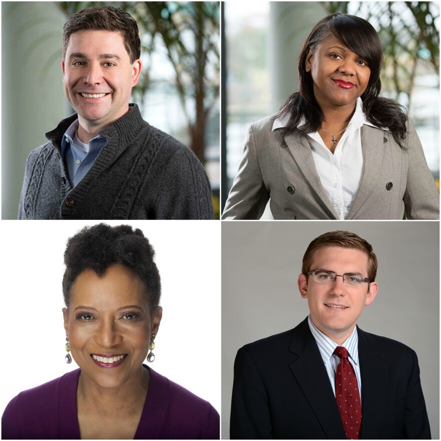 Clockwise from top left, Tom Bullock, Gwendolyn Glenn, Nick Ochsner and Mary Curtis.