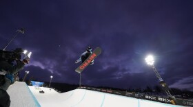 Snowboarder Bea Kim competes in the X Games Aspen in 2024. Kim is one of many athletes competing at Milano Cortina who signed a petition asking the International Olympic Committee to reassess its partnerships with fossil fuel companies.