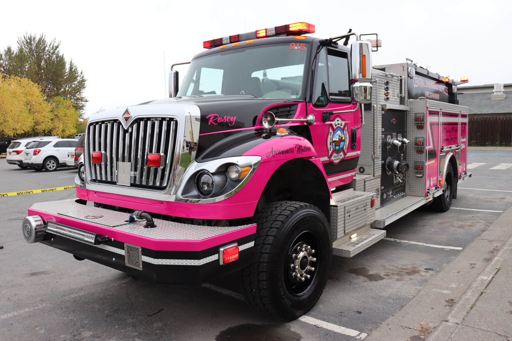 Central Emergency Services unveils pink fire truck