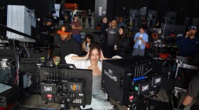 Bethany Vargas, the director of a Gap ad, born and raised in Othello, sits on the set for the “Back to Denim” video that’s getting major social media attention.