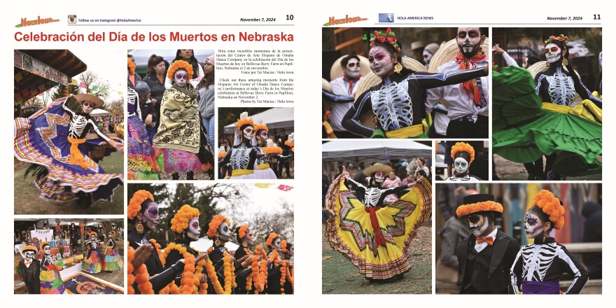 A photo essay by Hola America CEO Tar Macias documented a Day of the Dead celebration Nov. 2, 2024 in Papillion, Neb., won a silver award for Outstanding Cultural Photo Essay at NAHP.