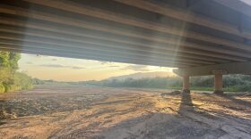 In July 2025, drying in the Rio Grande had reached the Montaño Bridge in Albuquerque.