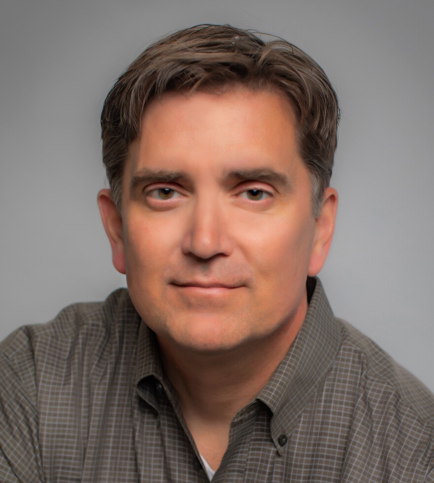 A man staring at the camera